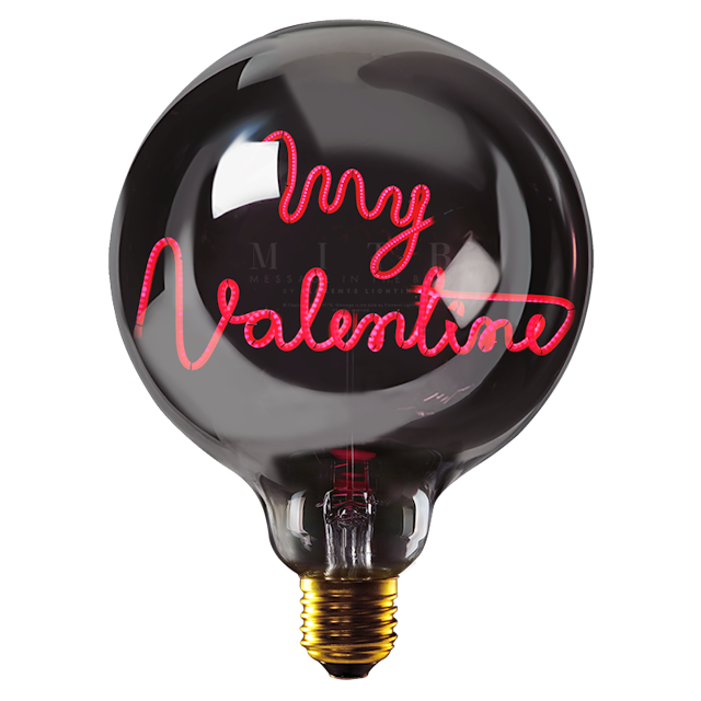 Dekorative Lampe „My Valentine (verre fumé)“ – verkabelt