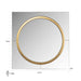 Spiegel Briana rond goud (Gold)