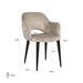 Stoel Giovanna trendy nature/quartz khaki fire retardant