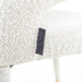 Stoel Gia white bouclé fire retardant