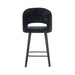 Counterstoel Savoy black chenille (Bergen 809 black chenille)