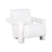 Fauteuil Casey white furry fire retardant