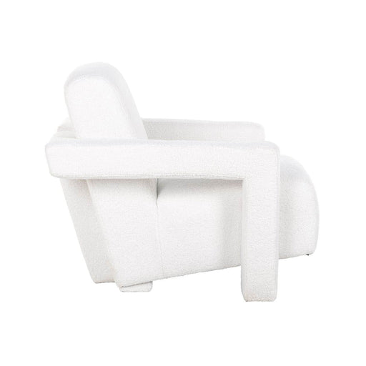 Fauteuil Casey white furry fire retardant