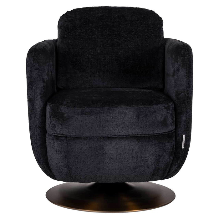 Draaifauteuil Turner black chenille (Bergen 809 black chenille)