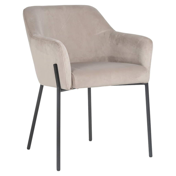 Chair Fay khaki velvet fire retardant