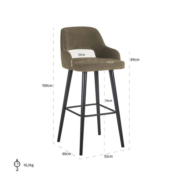 Bar chair Antony shitake seven (Seven Shitake 124)