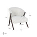 Fauteuil Mia white bouclé