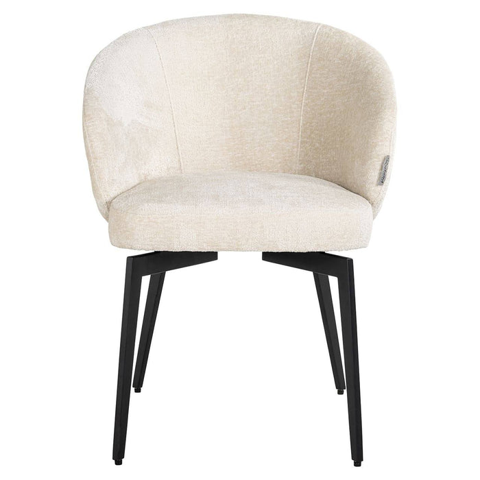 Chair Amphara white chenille fire retardant