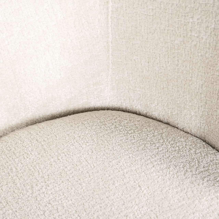 Chair Amphara white chenille fire retardant