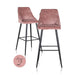 Bar stoel Brooke rose chenille (set van 2)