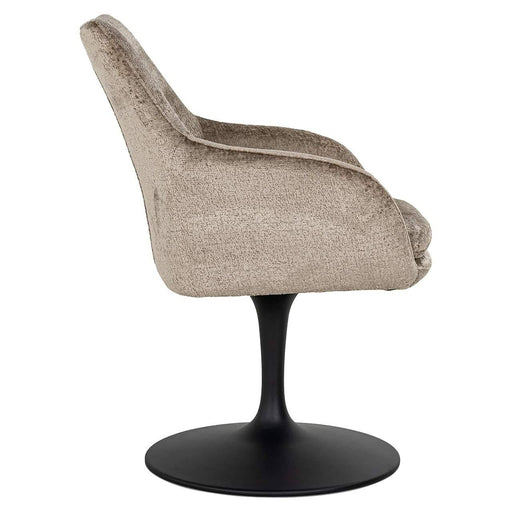 Draaistoel Marlon taupe chenille (Bergen 104 taupe chenille)