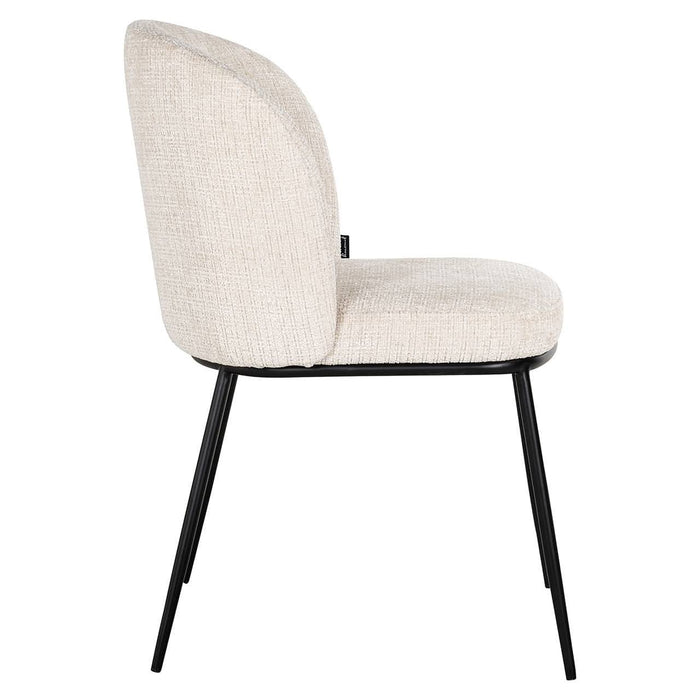 Chair Elvi beige chenille fire retardant