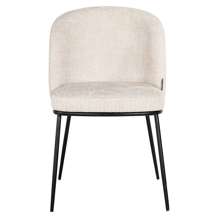 Chair Elvi beige chenille fire retardant