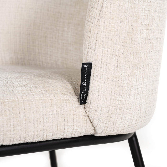 Chair Elvi beige chenille fire retardant