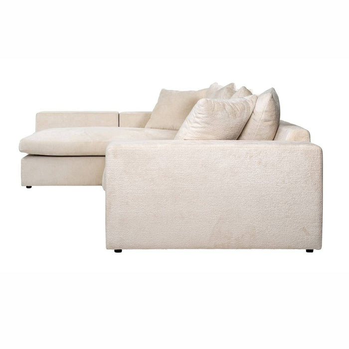 Bank Alcazar 3-zits + lounge links/rechts white chenille