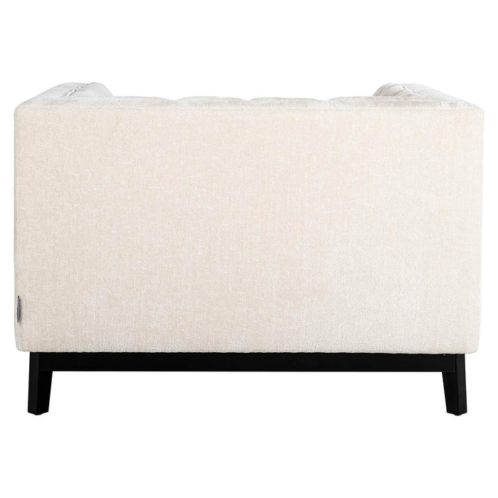 Fauteuil Beaudy white chenille fire retardant