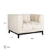 Fauteuil Beaudy white chenille fire retardant