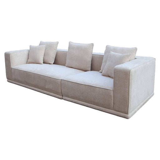 Sofa Lusso 3-zits beige chenille