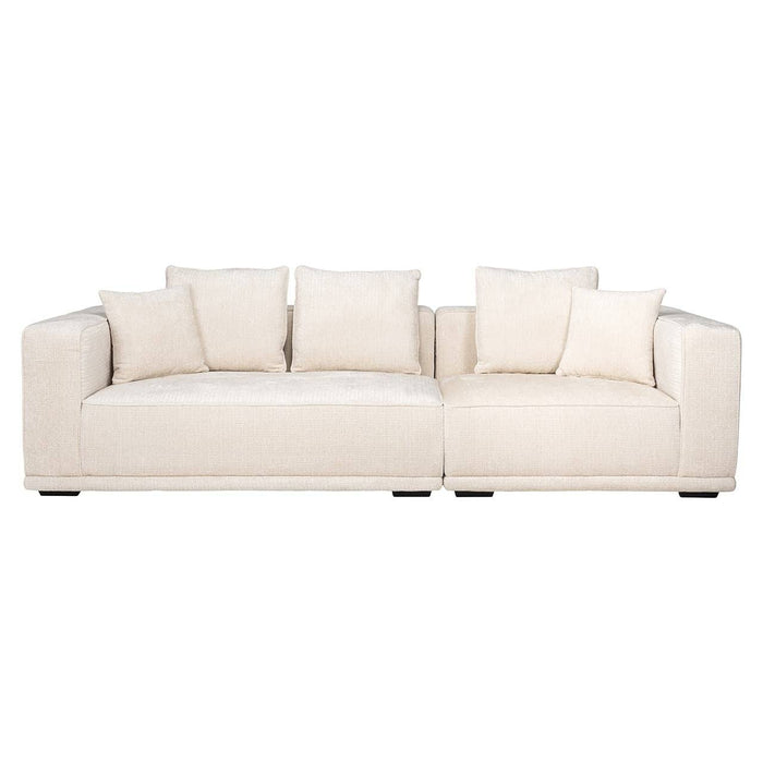 Sofa Lusso 3-zits beige chenille