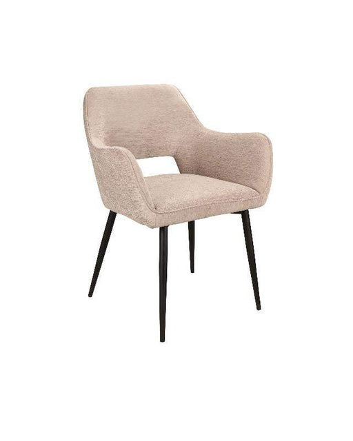 Fallax Cream 04 aura fabric armchair black leg