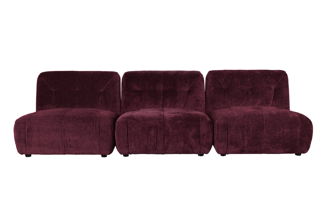 Giada Bank 3-seater Plum